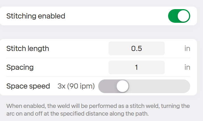 Stitching Configuration